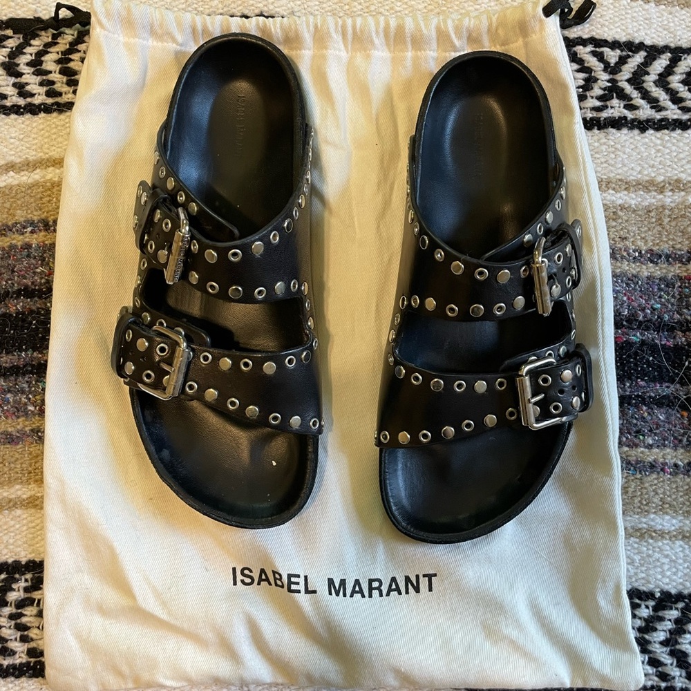 Isabel Marant Lennyo studded slides